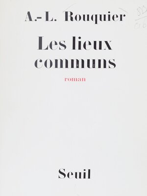 cover image of Les lieux communs